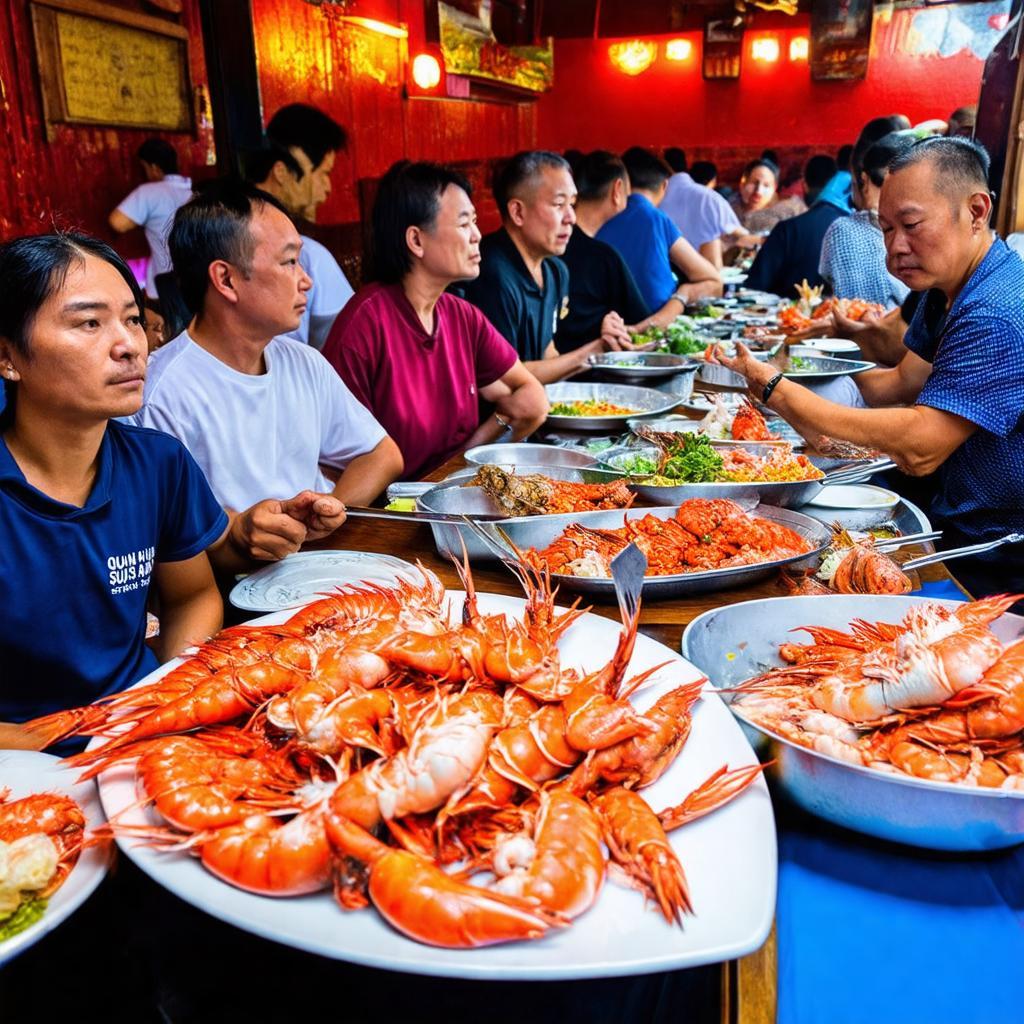 Hình ảnh Quán Hoa Sữa Hải Sản Tuy Hòa với không gian thoáng đãng và đông khách